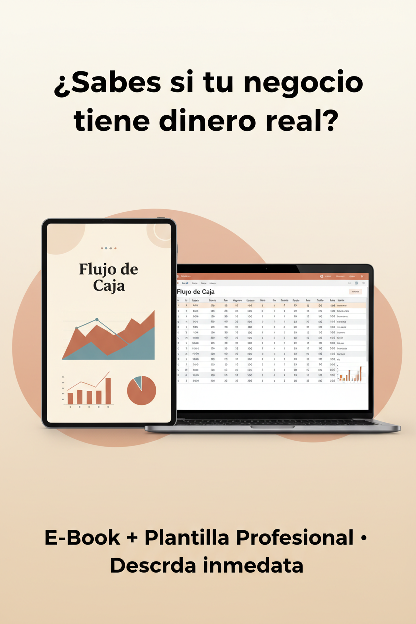 Pin Pinterest – E-Book Flujo de Caja, tonos beige